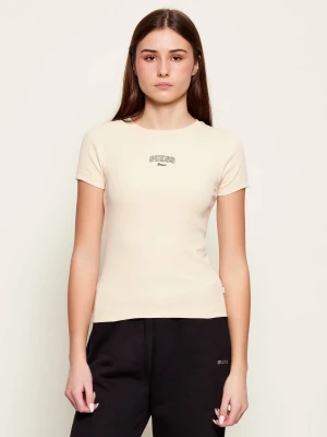 Guess Jeans T-shirt | Slim Fit beżowy