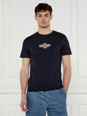 Guess Jeans T-shirt | Slim Fit granatowy