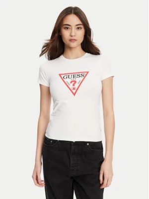 Guess Jeans T-Shirt W4YI04 J1314 Biały Regular Fit