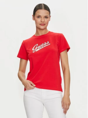 Guess Jeans T-Shirt W4YI13 J1314 Czerwony Regular Fit