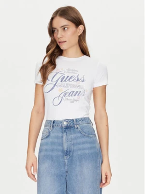 Guess Jeans T-Shirt W5GI24 J1314 Biały Regular Fit
