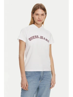 Guess Jeans T-Shirt W5GP28 J1314 Biały Regular Fit