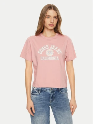 Guess Jeans T-Shirt W5RI43 K8HM0 Różowy Regular Fit