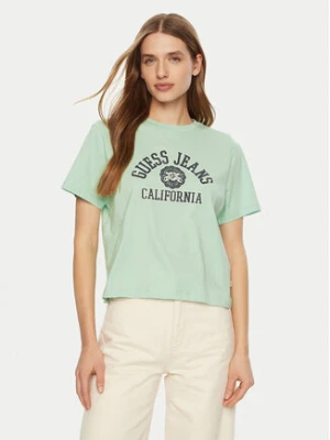 Guess Jeans T-Shirt W5RI43 K8HM0 Zielony Regular Fit