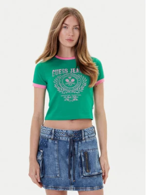 Guess Jeans T-Shirt W5YI03 J1314 Zielony Regular Fit