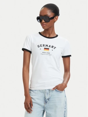 Guess Jeans T-Shirt W6YI16 K3995 Biały Slim Fit