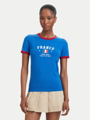 Guess Jeans T-Shirt W6YI16 K3995 Niebieski Slim Fit