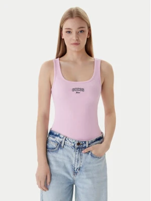 Guess Jeans Top W6RP20 KA0H1 Różowy Slim Fit