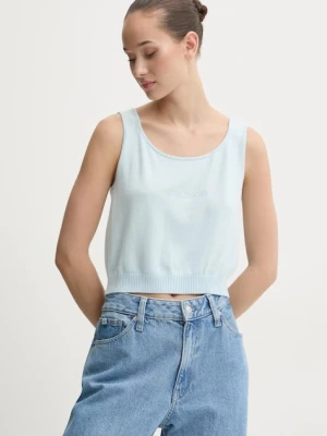 Guess Jeans top z domieszką jedwabiu
