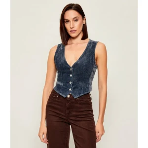 GUESS Jeansowa kamizelka ADELE | Slim Fit
