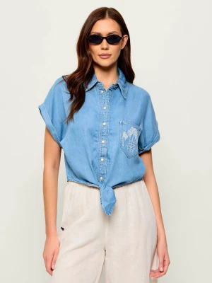 GUESS Jeansowa koszula AMBRA | Cropped Fit