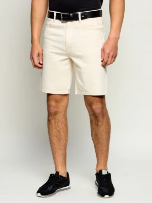 GUESS Jeansowe szorty CARSON | Relaxed fit kremowy