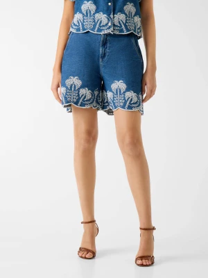 GUESS Jeansowe szorty Pilar | Relaxed fit niebieski