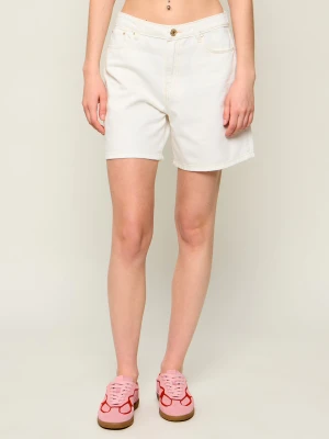 GUESS Jeansowe szorty | Relaxed fit ecru