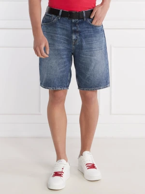 GUESS Jeansowe szorty RODEO | Regular Fit | z dodatkiem lnu niebieski
