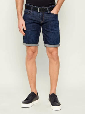 GUESS Jeansowe szorty Sonny | Regular Fit | z dodatkiem lnu granatowy
