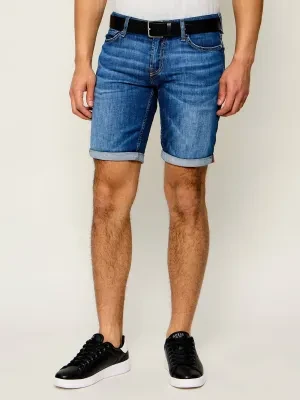 GUESS Jeansowe szorty Sonny | Slim Fit | z dodatkiem lnu