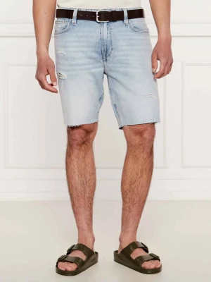GUESS Jeansowe szorty WYATT | Regular Fit błękitny