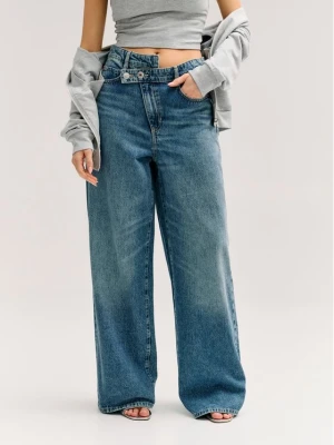 Guess Jeansy W6YAJP D1358 Niebieski Wide Leg