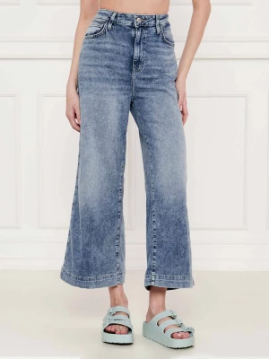GUESS Jeansy BELLFLOWER | Relaxed fit | z dodatkiem lnu niebieski