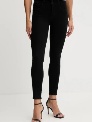 Guess jeansy damskie kolor czarny W4BA34 D4PZ1