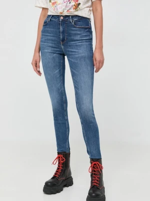 Guess jeansy damskie kolor granatowy