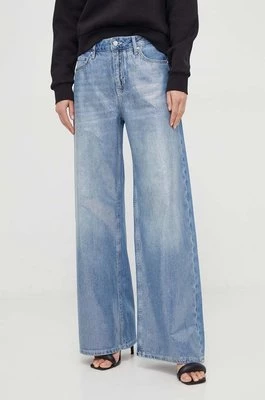 Guess jeansy BELLFLOWER damskie kolor niebieski W4RA82 D5911