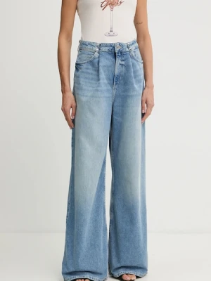 Guess jeansy damskie kolor niebieski W5BA3T D0742