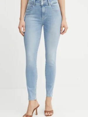 Guess jeansy damskie kolor niebieski W5GA34 D5PY2