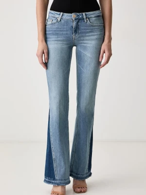 Guess jeansy flare damskie BEVERLY niebieski