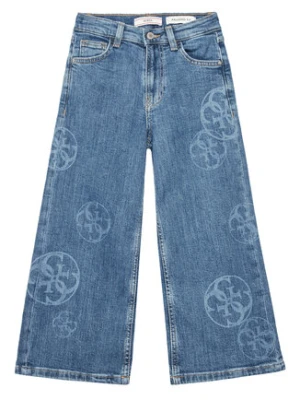 Guess Jeansy J5YA11 D4MS0 Niebieski Palazzo Fit