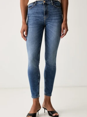 Guess jeansy skinny damskie 1981 SKINNY niebieski