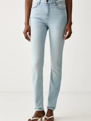 Guess jeansy skinny damskie niebieski