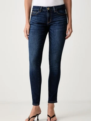 Guess jeansy skinny damskie CURVE X granatowy