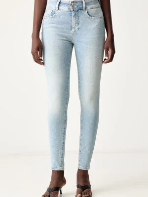 Guess jeansy skinny damskie SHAPE UP niebieski