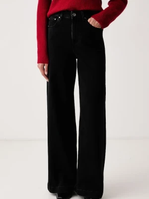 Guess jeansy wide leg damskie czarny