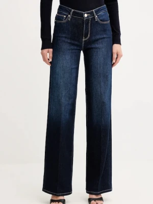 Guess jeansy z domieszką kaszmiru damskie kolor granatowy W5BA96 D4U54