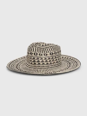 Guess kapelusz FEDORA kolor brązowy AW9495 COT01