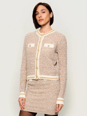 GUESS Kardigan Aomori | Regular Fit beżowy