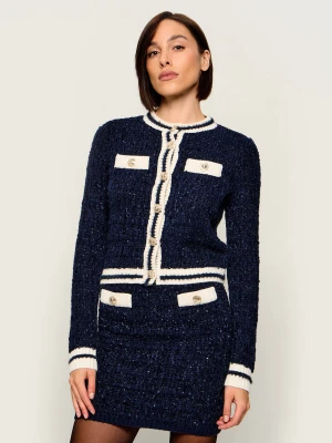 GUESS Kardigan Aomori | Regular Fit granatowy