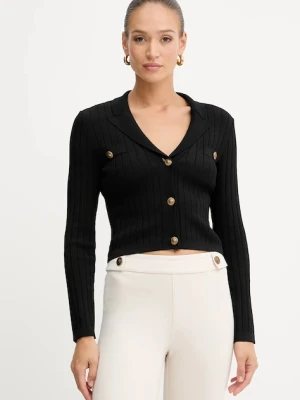 Guess kardigan FELICITY damski kolor czarny lekki W5YR11 Z0130