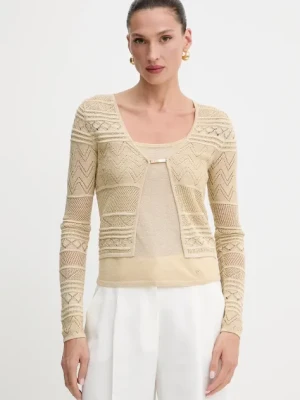 Guess kardigan NELLIE damski kolor beżowy lekki W5GR15 Z3E22