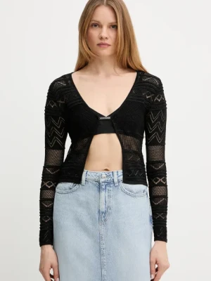 Guess kardigan NELLIE damski kolor czarny lekki W5GR15 Z3E22