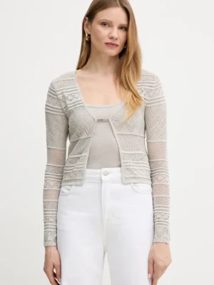 Guess kardigan NELLIE damski kolor szary lekki W5GR15 Z3E22