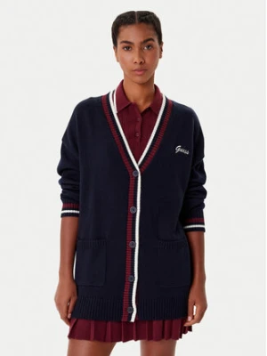 Guess Kardigan V5BR00 Z1152 Granatowy Regular Fit