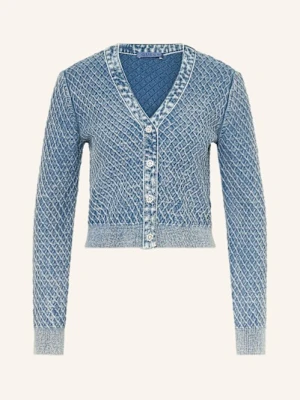 Guess Kardigan Z Ozdobnymi Perełkami I Ozdobnymi Kamykami blau