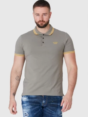GUESS Khaki koszulka polo z wyszywanym logo