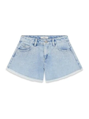 Guess Kids Spodnie materiałowe 181366 Niebieski Regular Fit