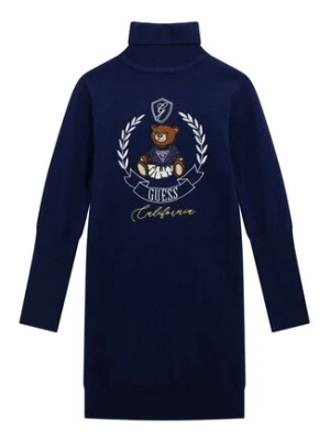 Guess Kids Sukienka dzianinowa J5BK21 Z3GS0 Granatowy Regular Fit