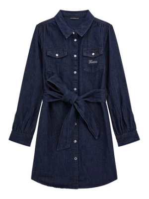 Guess Kids Sukienka jeansowa J5BK22 D4EU0 Granatowy Regular Fit